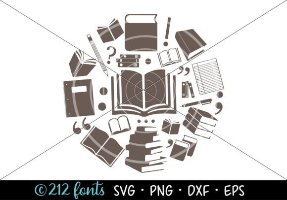 Books Reading Literature Graphic PNG SVG – A Versatile Illustration for Creative Designers