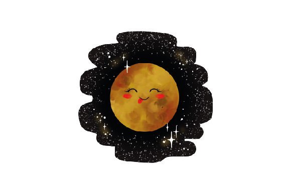 Kawaii Planet Venus, Watercolor: A Crafty Graphic Asset for School Amp Brands