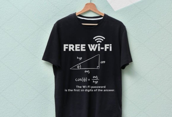 Mens Free WiFi SVG for T-Shirt Designs