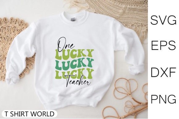 One Lucky Teacher Retro Svg Design