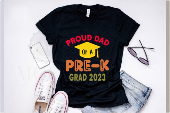 Proud Dad Pre-K Grad 2023 – A Versatile Graphic Design Asset for T-Shirt Designs