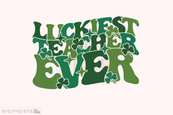 Retro Lucky Teacher St Patrick's SVG Graphics
