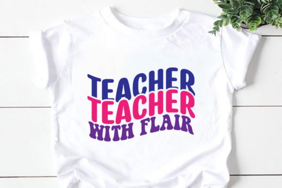 Retro Teacher with Flair SVG Graphics