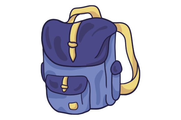 School Backpack Embroidery Design