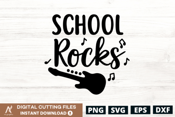 School Rocks SVG PNG: Graphics for T-Shirt Designs