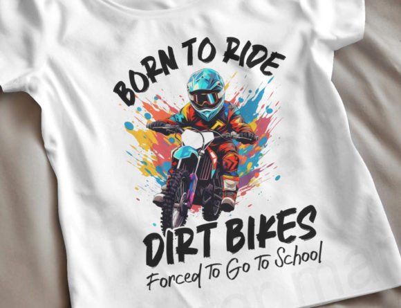 Supercross Forced to Go to School Moto: A Bold Graphic Asset for T-Shirt Designs
